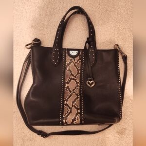 Brighton Johnny Handbag - Black leather handbag